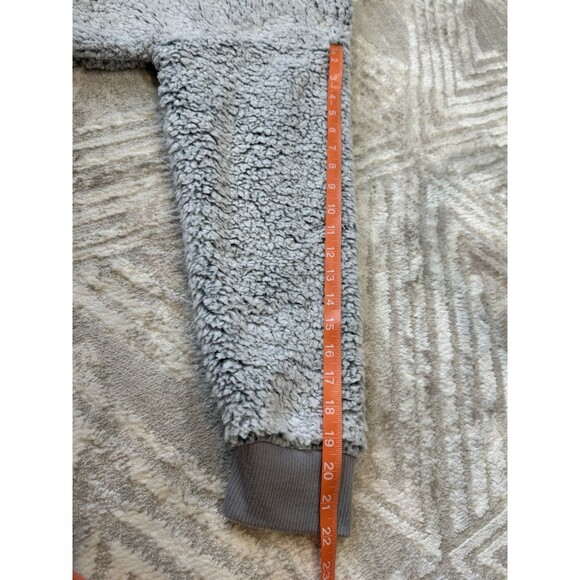 NWOT Women's Simply Vera Wang Sherpa Faux Fur Open-Front Cardigan Grey Size S - Picture 9 of 9